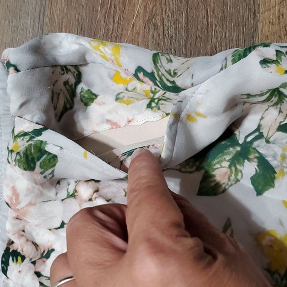 Joie silk floral lined drawstring casual pants with pockets - Picture 4 of 9